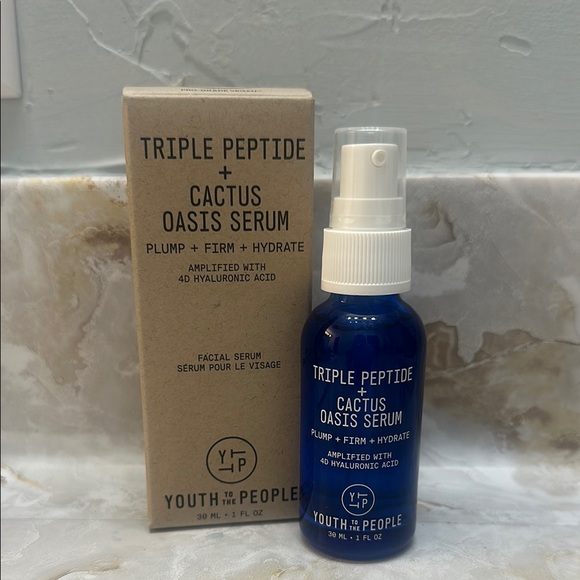 Youth to‎ the People Blue Triple Peptide + Cactus Oasis Serum - Picture 1 of 2